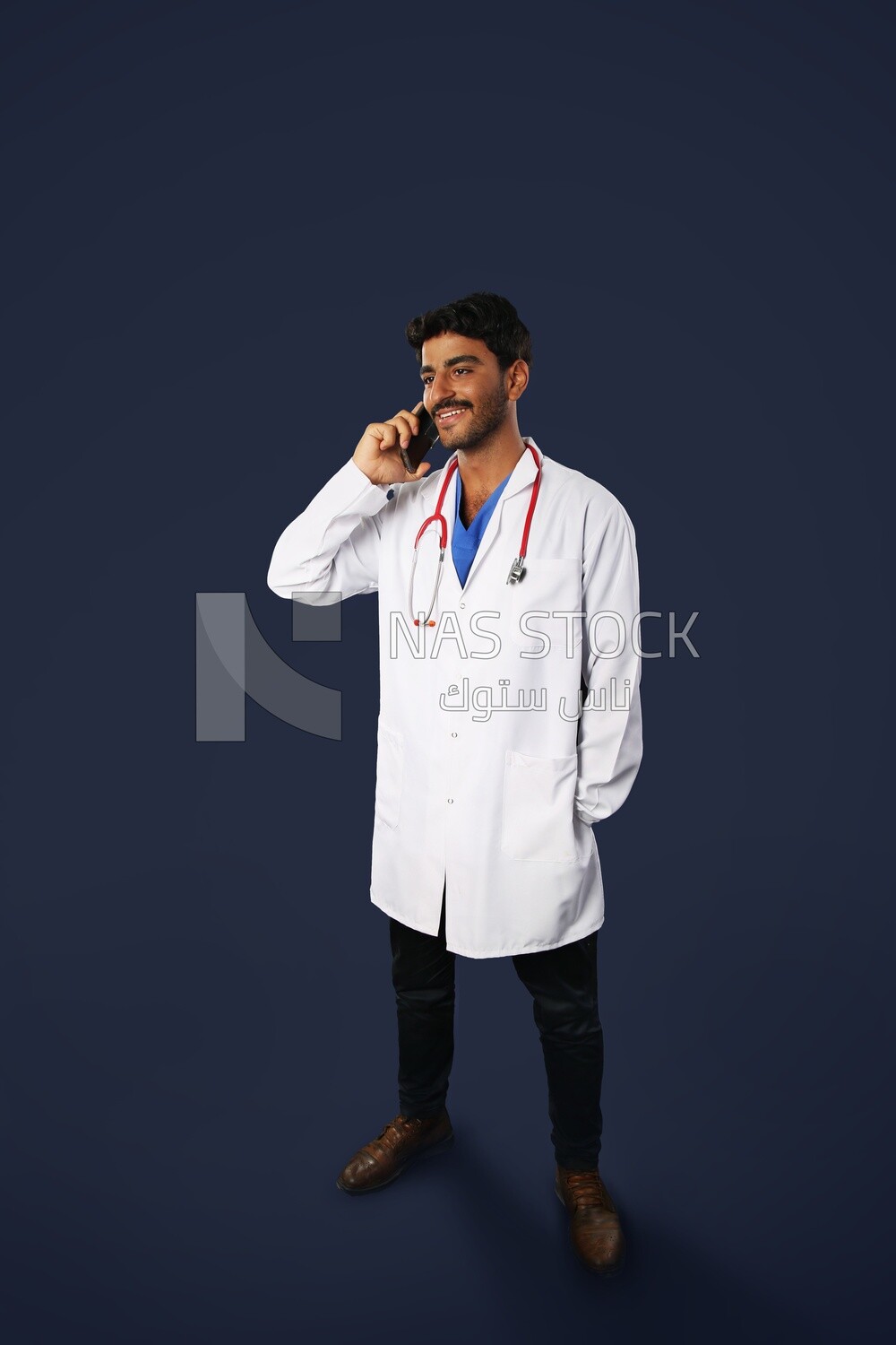 A man doctor with a stethoscope