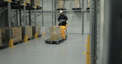 Large warehouse full of shelves and cartons