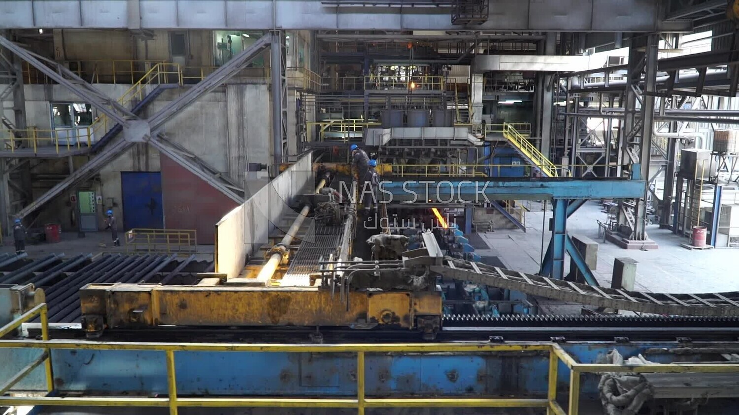 Iron and concrete factory, steel production, industry