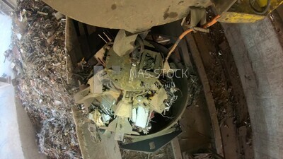 Re-melting and shaping of metal waste, iron industry