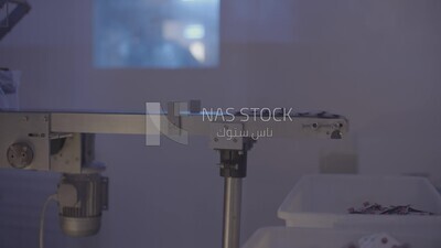 Red tablets in the medicine packing machine