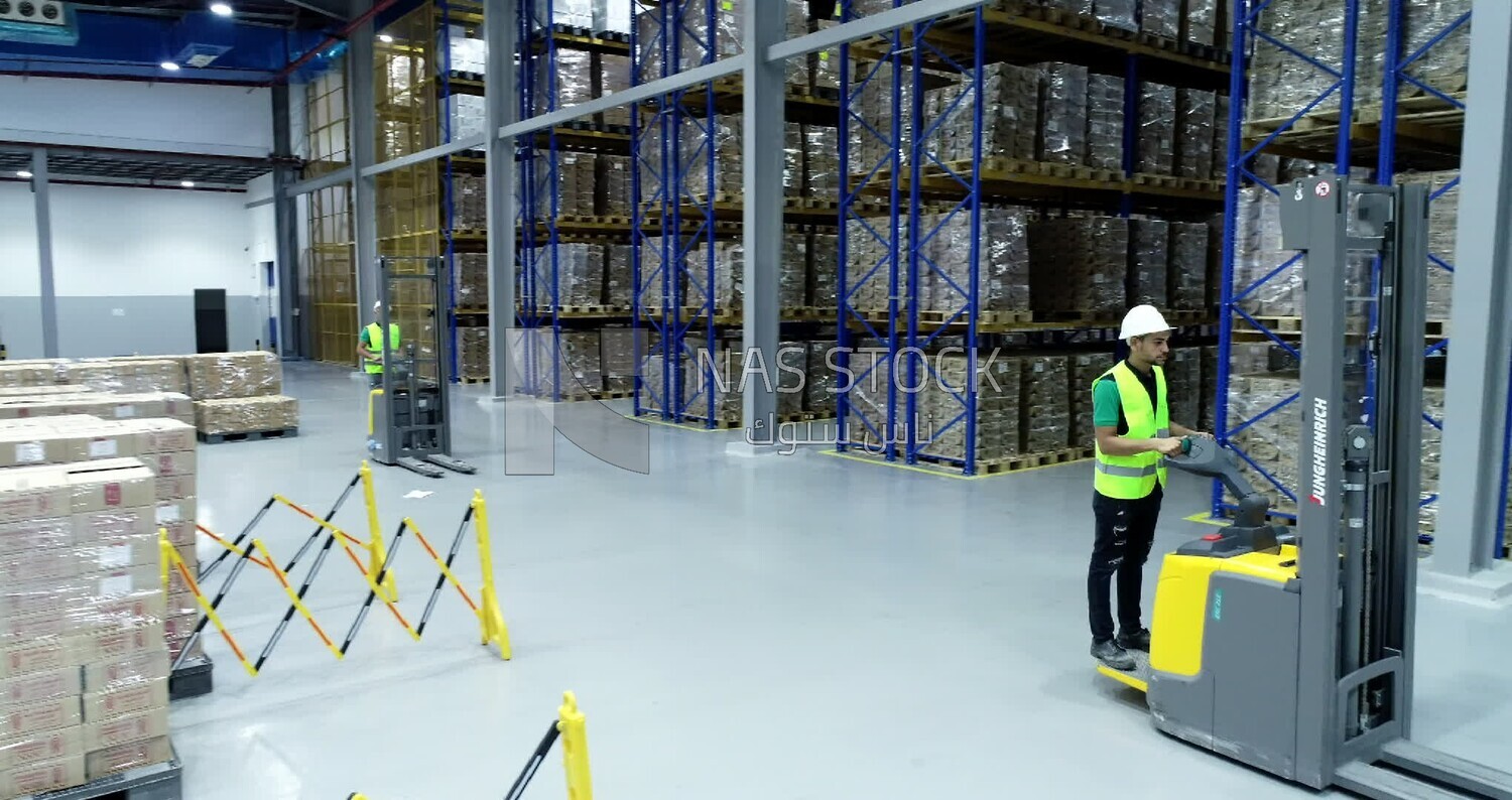 Large warehouse full of shelves and boxes