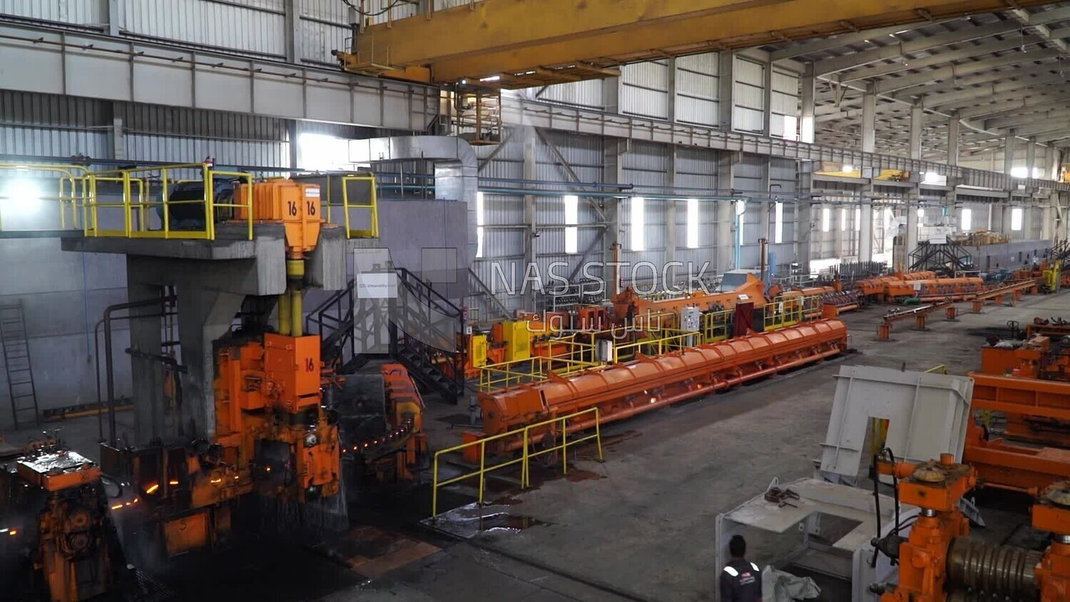 Iron and concrete factory, steel production, industry