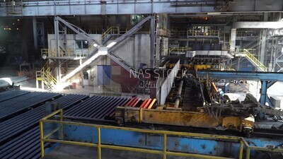 Iron and concrete factory, steel production, industry