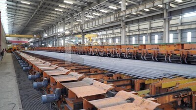 Factory for the production of rebar