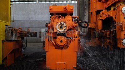 Iron smelting and shaping machine in an iron and steel factory