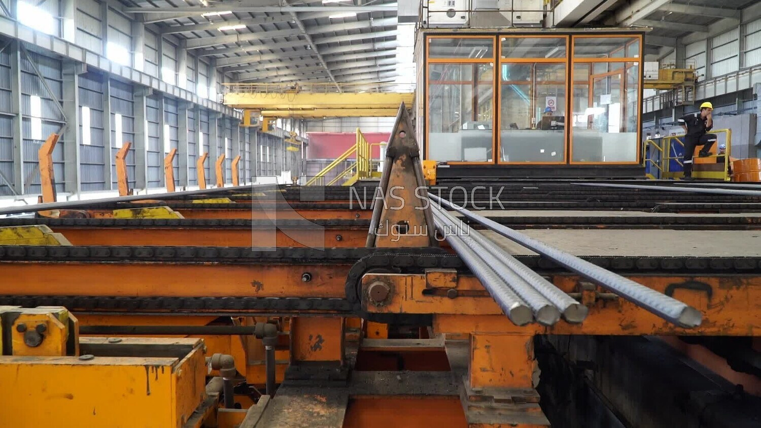 Iron and concrete factory, steel production, industry