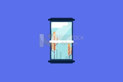 Window with a landscape