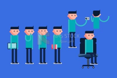 ولد مع تعبيرات مختلفة