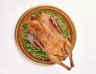 roast duck with parsley