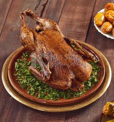 roast duck with parsley