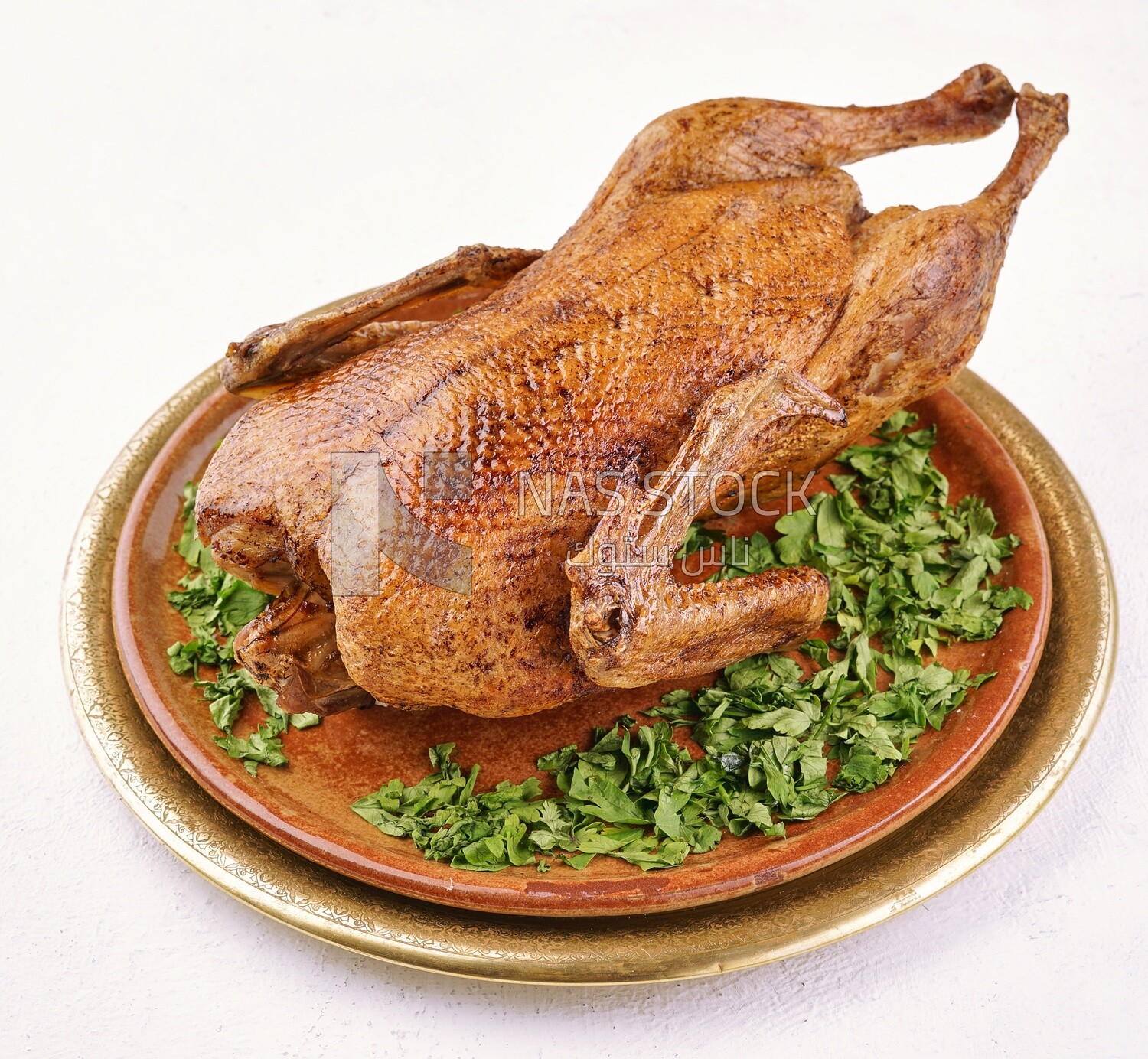 Roast duck with parsley
