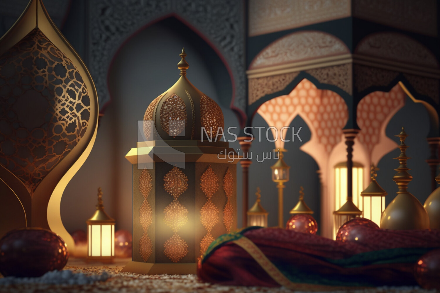 Collection of Ramadan artifact
(Ramadan Posters -  AI Technology)