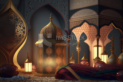 Collection of Ramadan artifact
(Ramadan Posters -  AI Technology)