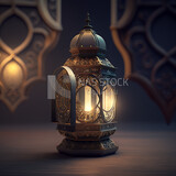 Metal Arab lantern, Ramadan artifacts
(Ramadan Posters -  AI Technology)