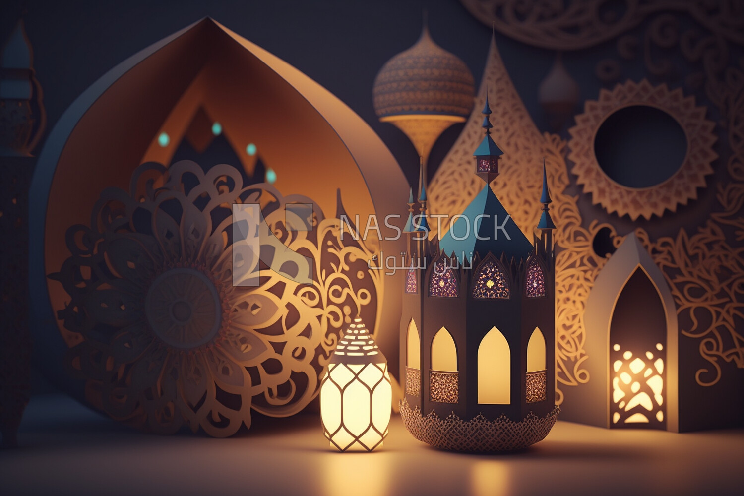 Collection of Ramadan artifact
(Ramadan Posters -  AI Technology)