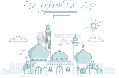 illustration of  Eid greetings card ,Eid celebrations 
(Ramadan Vector)