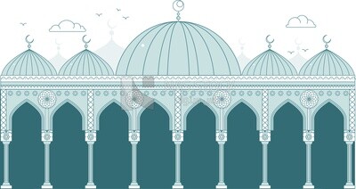 illustration of Islamic mosque 
(Ramadan Vector)