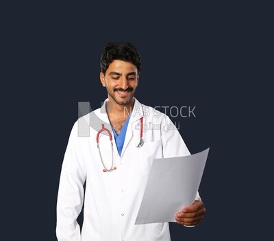 A man doctor with a stethoscope