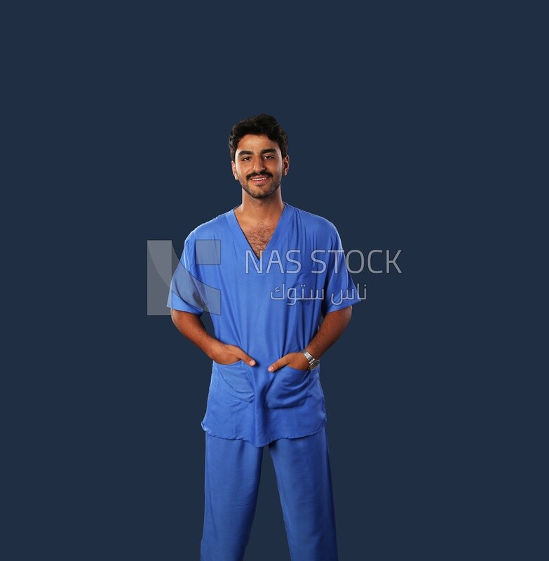 A man doctor with a stethoscope