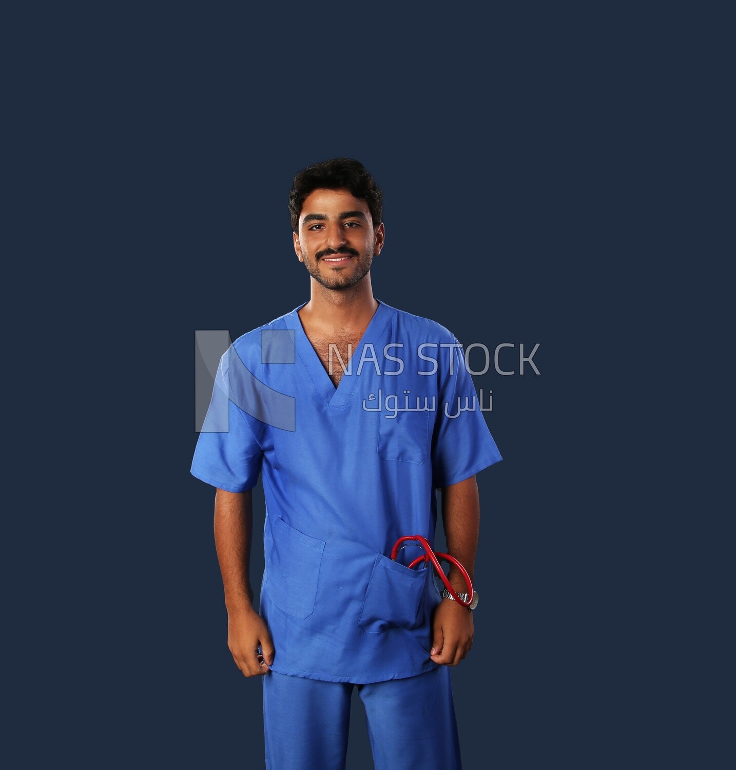 A man doctor with a stethoscope