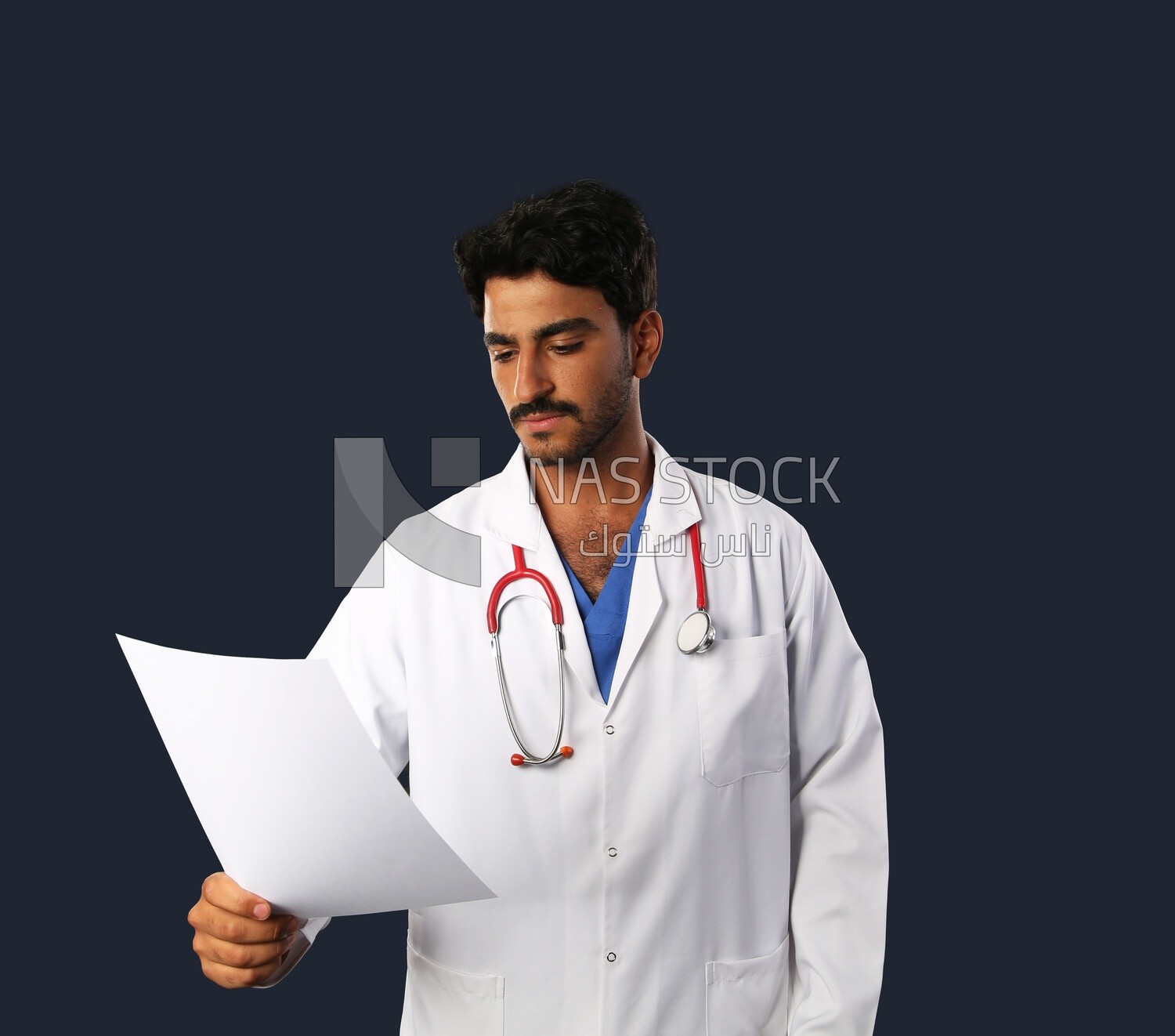 A man doctor with a stethoscope