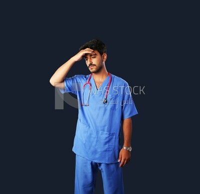 A man doctor with a stethoscope
