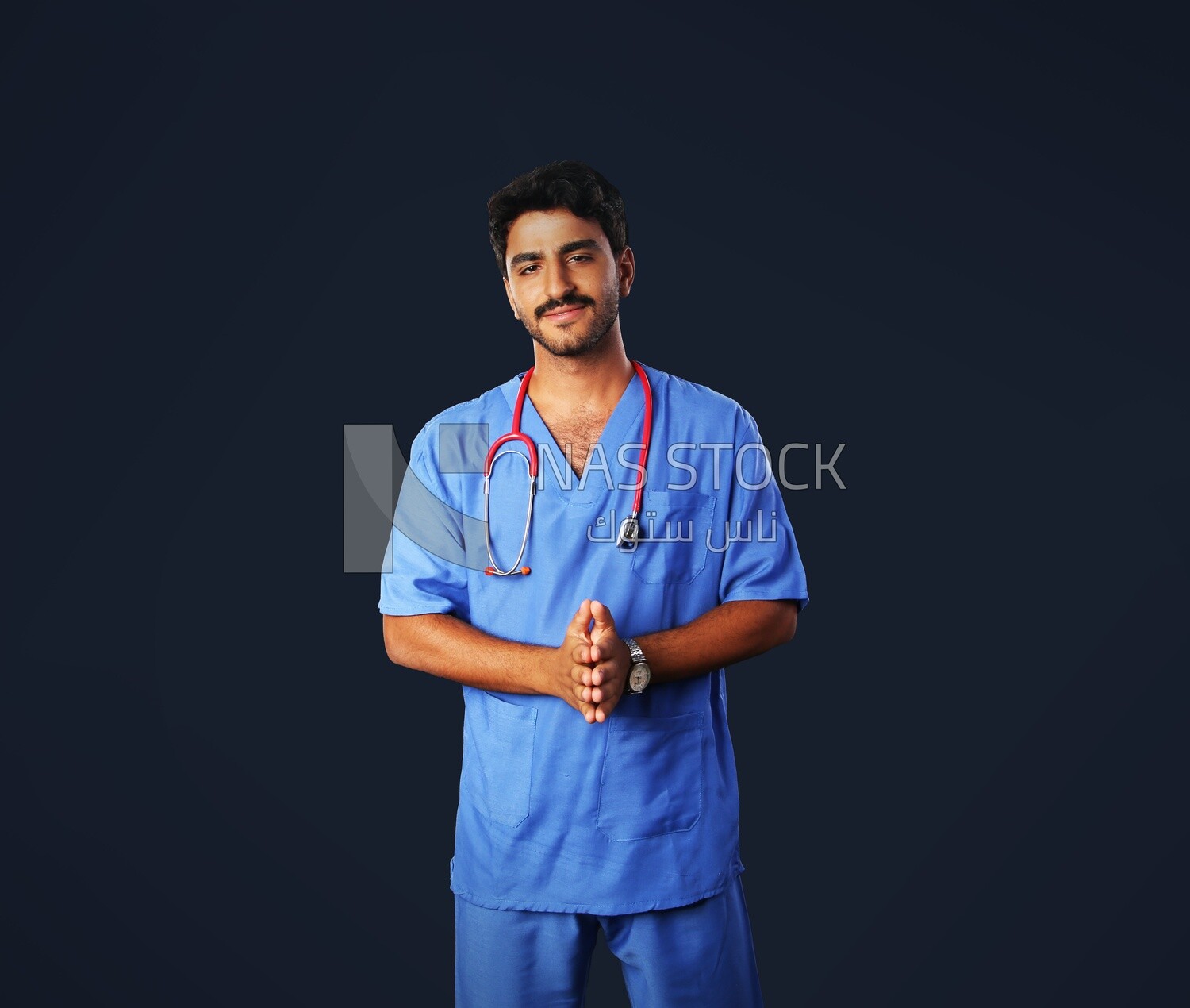 A man doctor with a stethoscope