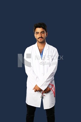 A man doctor with a stethoscope