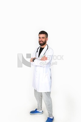 A man doctor with a stethoscope