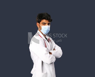 A man doctor with a stethoscope