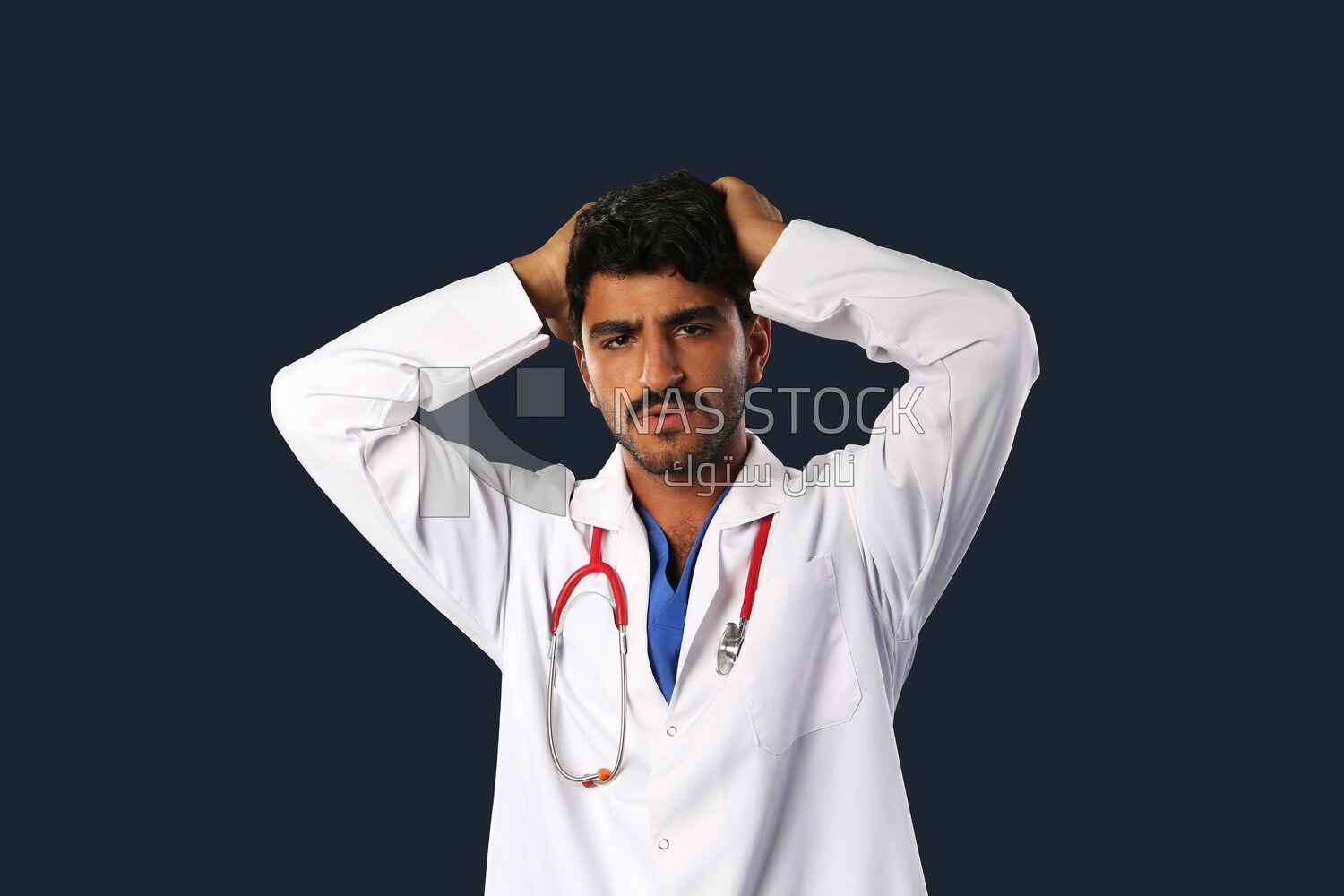 A man doctor with a stethoscope