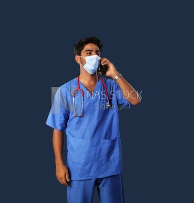 A man doctor with a stethoscope
