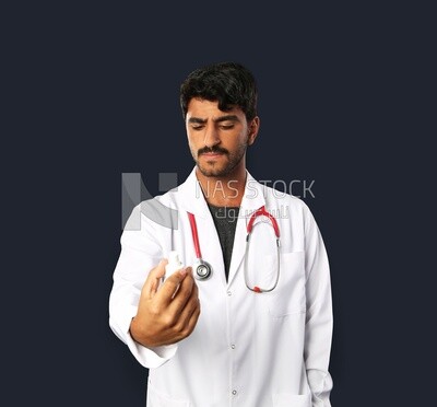 A man doctor with a stethoscope