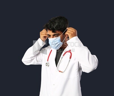 A man doctor with a stethoscope