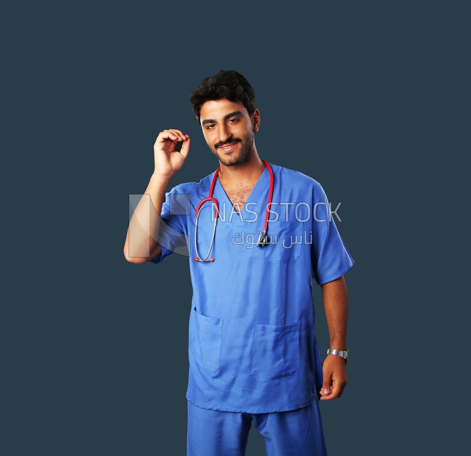 A man doctor with a stethoscope