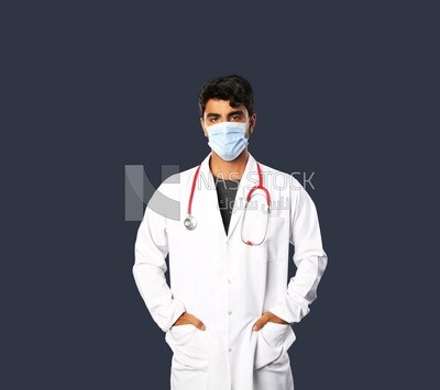 A man doctor with a stethoscope