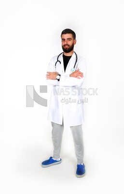 A man doctor with a stethoscope