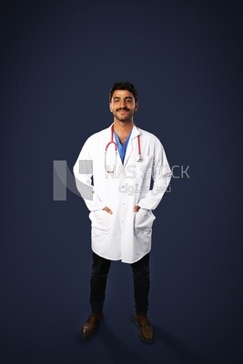 A man doctor with a stethoscope