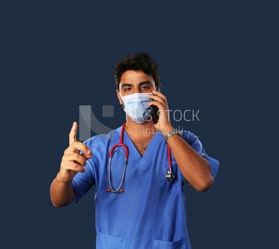 A man doctor with a stethoscope