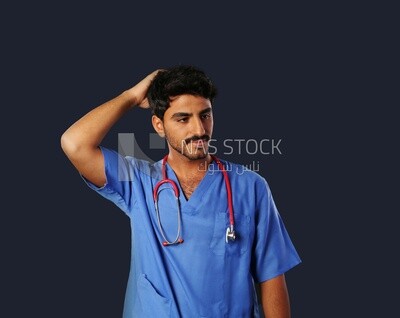 A man doctor with a stethoscope