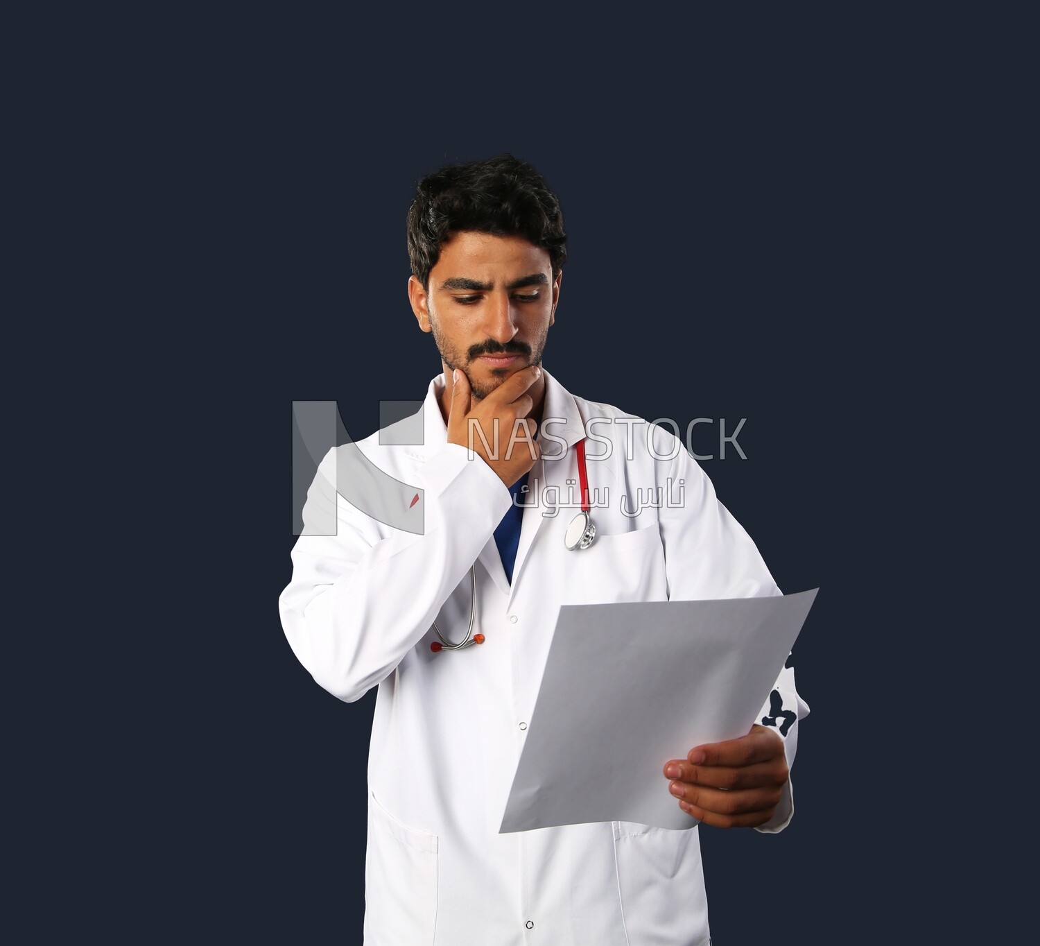 A man doctor with a stethoscope