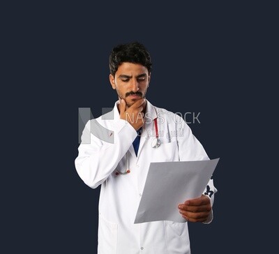 A man doctor with a stethoscope