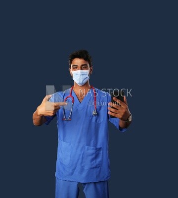 Man doctor with a stethoscope