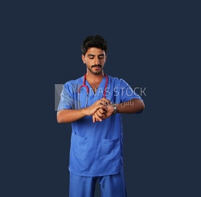 A man doctor with a stethoscope