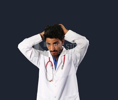 A man doctor with a stethoscope