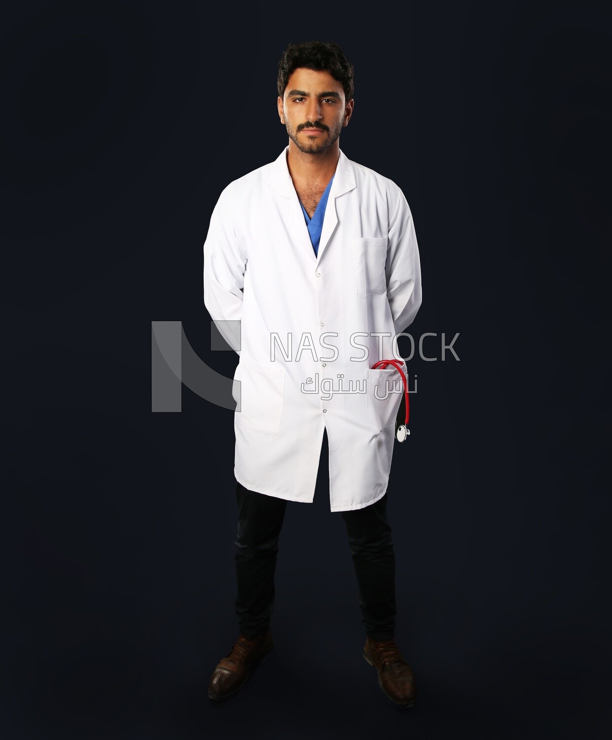 A man doctor with a stethoscope