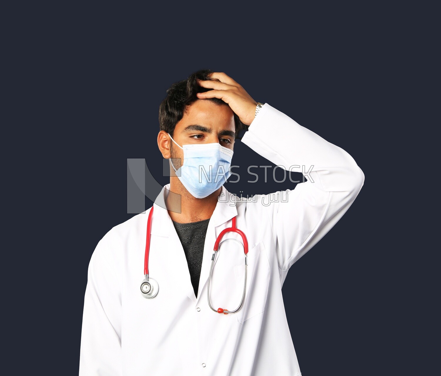 A man doctor with a stethoscope