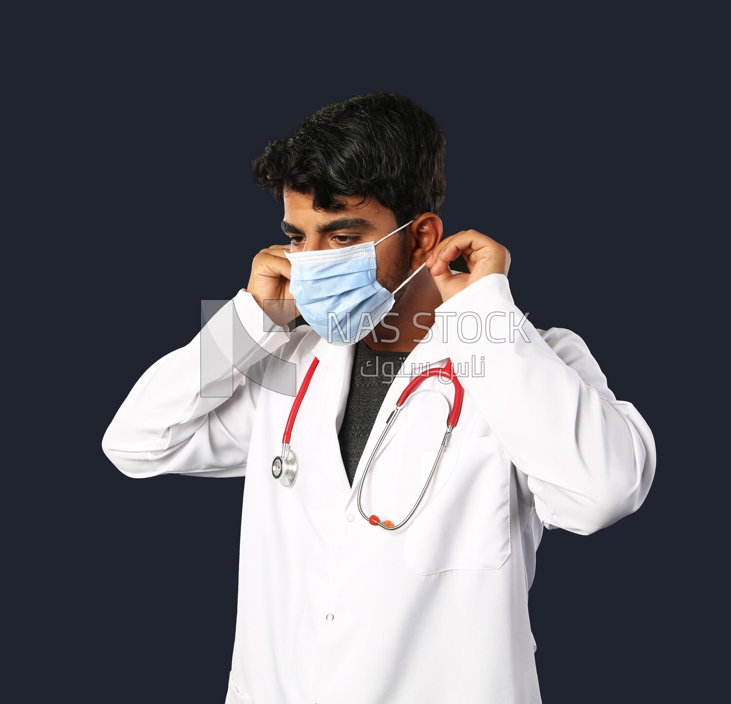 A man doctor with a stethoscope