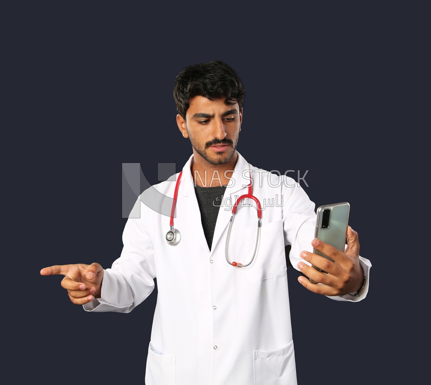 A man doctor with a stethoscope